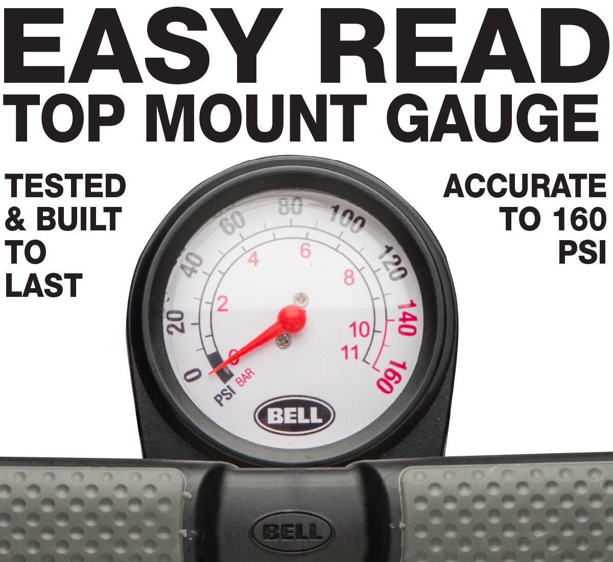 Bell Air Glide High Pressure Floor Pump with Gauge ExerciseN