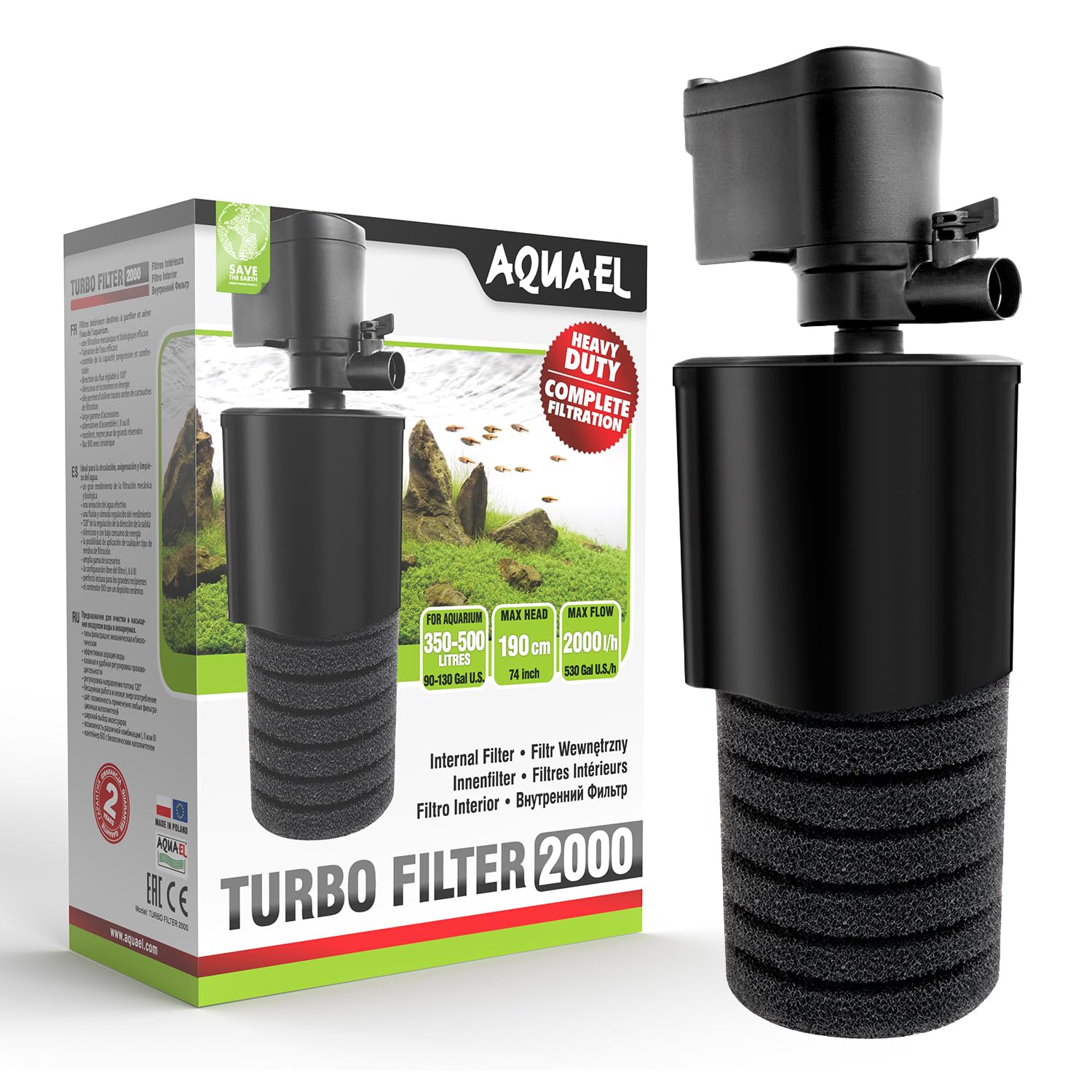 Aquael M149214 Filtr Turbo 2000 (N) V2, 1000 g