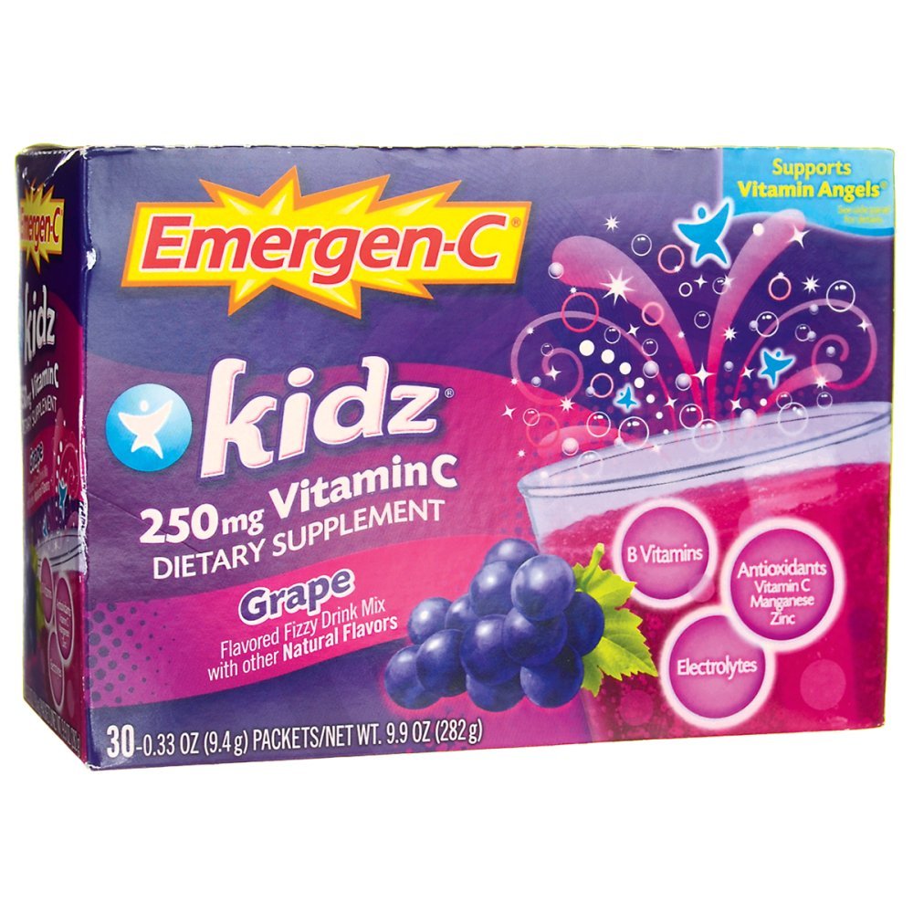 EmergenC Kidz (30 Count, Fruit Punch Flavor, 1 Month Supply) Dietary Supplement