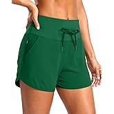 Soothfeel Women's Running Athletic Shorts with Zipper Pocket 3" Quick Dry Gym Workout Shorts for Women with Liner