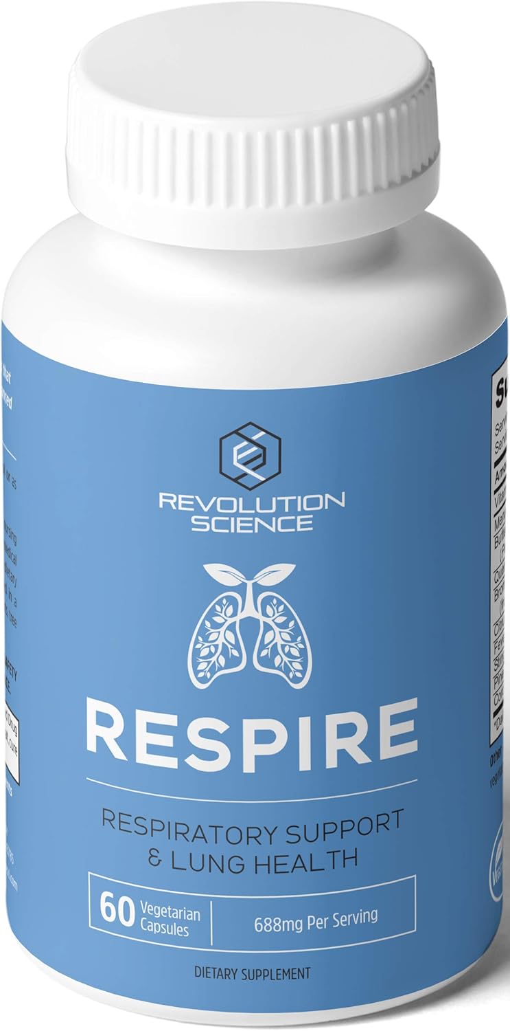 Lung Cleanse and Detox & Lung Support Supplement - Respire - Natural Allergy Relief & Respiratory Decongestants for Adults - Asthma & Sinus Relief - Clear Lungs to Breathe Right, 60 Capsules: Health & Personal Care