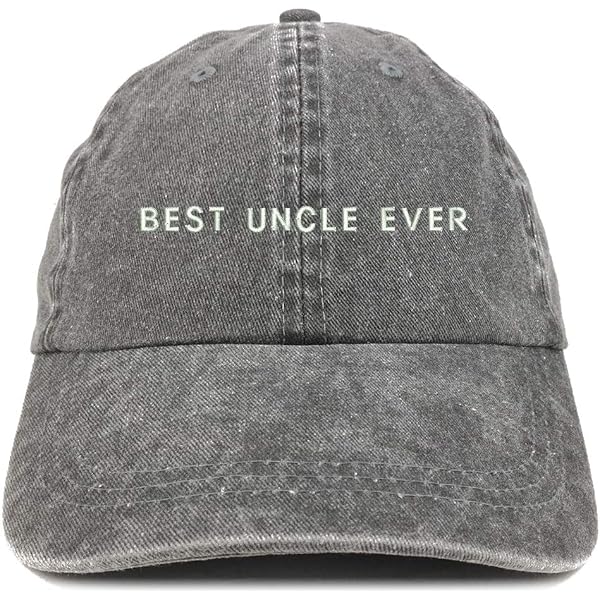 Trendy Apparel Shop 'Dad' Embroidered Cotton Cap – Low Profile Washed Twill, Adjustable Snap Back, One Size Fits Most, Black