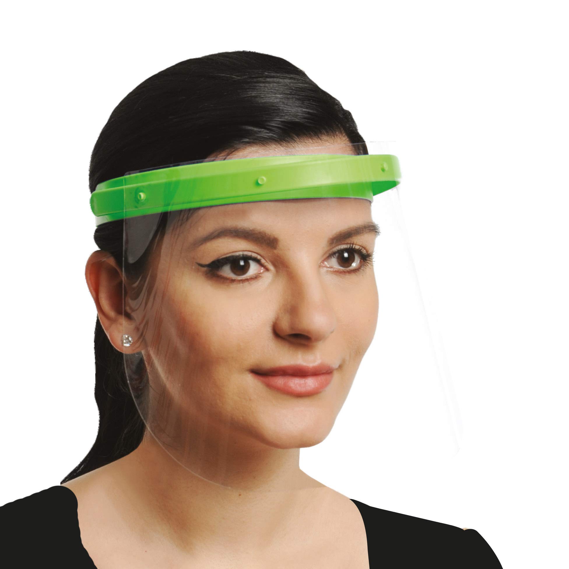 OceanSocks Face Shield, 2-Piece Foldable Visor Set, White, PET Material, Anti-Fog, Anti-Bacterial, Lightweight, Breathable