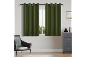 Hiasan Blackout Curtains 2 Panels for Christmas Decor, Thermal Insulated Sun Blocking Energy Saving Curtains for Living Room,