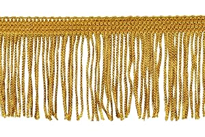 Chainette Fringe 2 inch P-7043-10 Gold in 10 Yard Roll