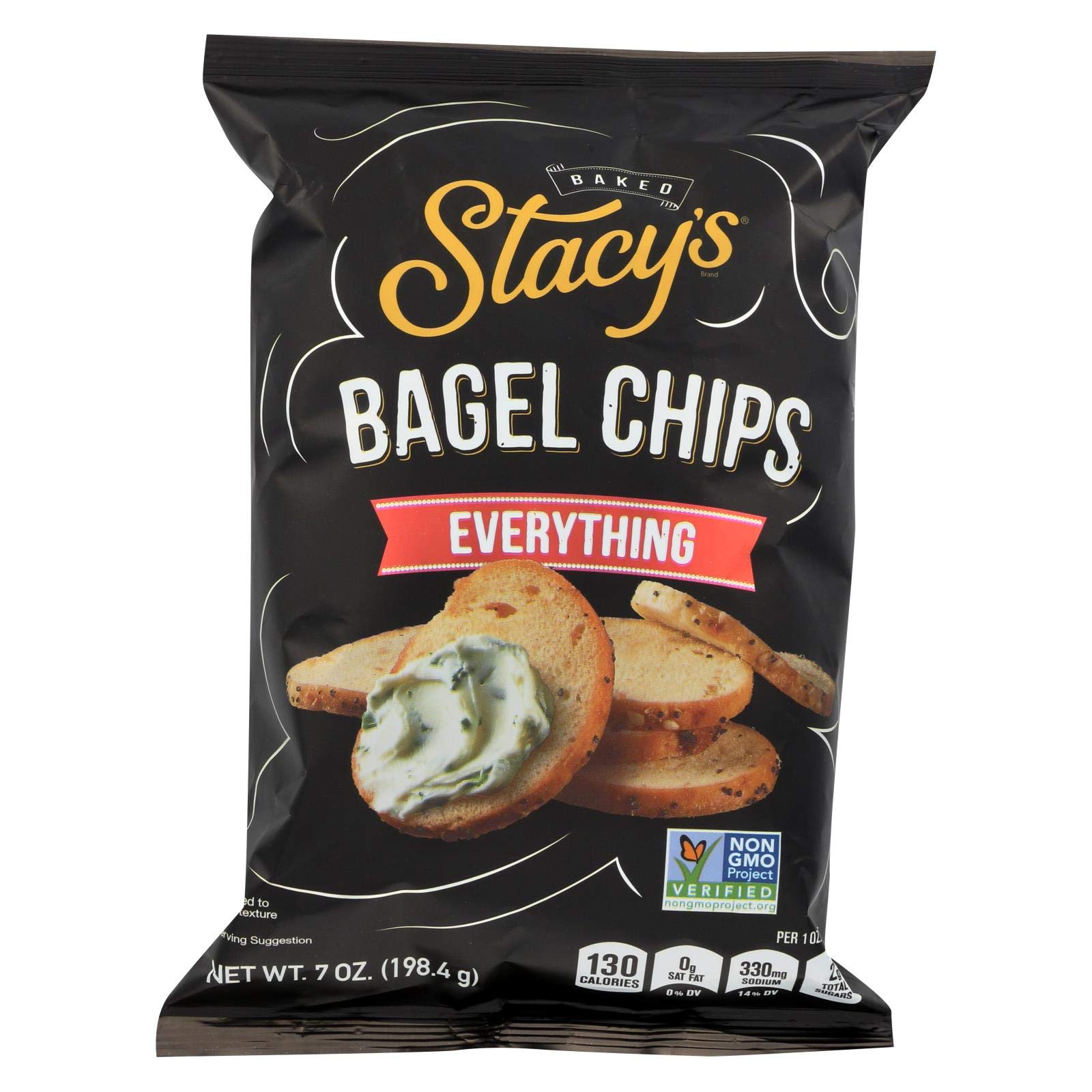 STACY'S PITA CHIPS, Bagel Chips, Simply Naked, Pack of 12