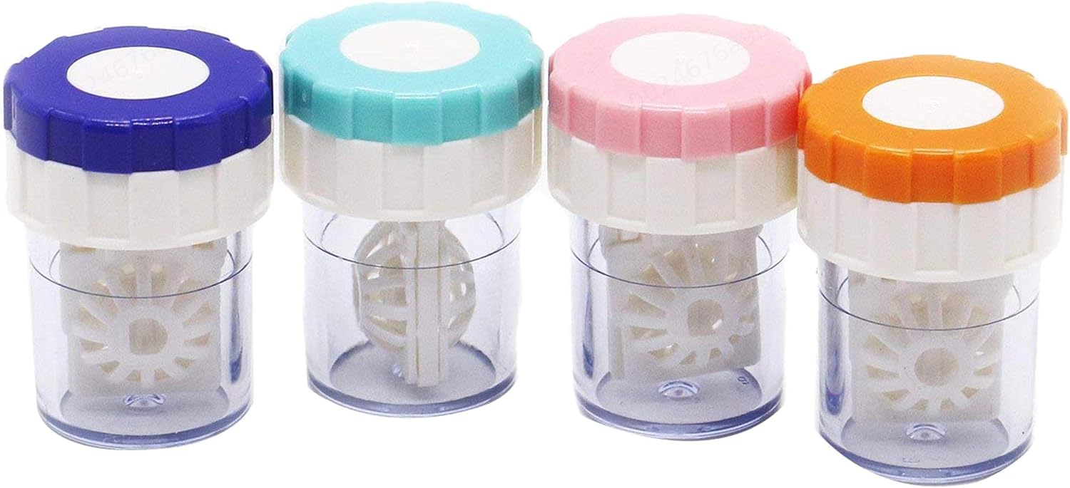 Sepikey Contact Lens Case Annual Contact Lens Cleaner Washer 4 Pcs