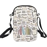 Book Lovers Crossbody Bag Bookworm Gifts If i Can't Bring My Book I'm Not Going Librarian Gift Bookish Gift For Reader Writer
