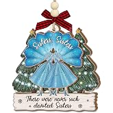 Sister Christmas Ornament 2026 - Sisters Gifts from Sister, Bestie, BFFs | There Were Never Such Devoted Sisters - Wooden Friendship Ornaments for Christmas, Birthday - Sister Graduation Gift Ideas