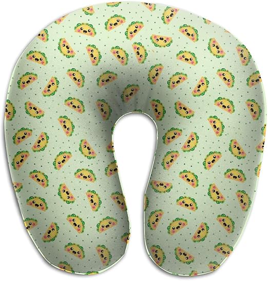 Amazon Com Xuj Yoga Funny Happy Taco Pattern U Shaped Pillow Get