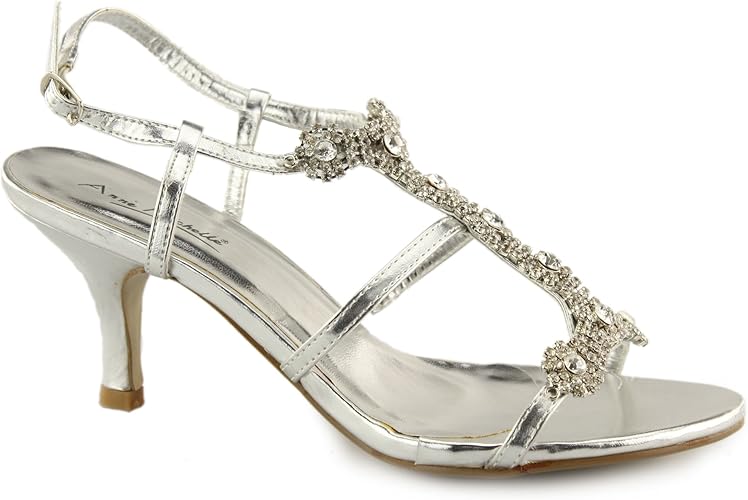 silver jewelled heels