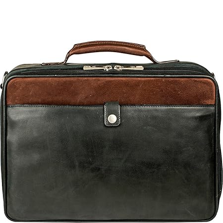 Scully Unisex Aaron Workbag Brief Black/Brown Briefcase