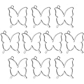 PATIKIL Alloy Open Back Bezel Pendants Butterfly Shaped Hollow Resin Pendant Frame for DIY Crafts Earrings Necklace Bracelet Making