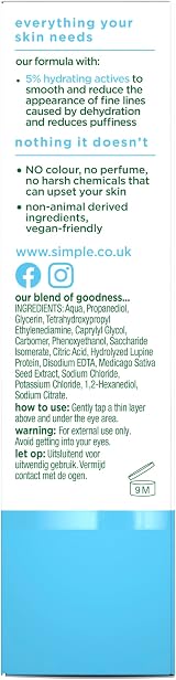 Simple Water Boost Hydrating Eye Gel 25 ml vegan cruelty-free view 5