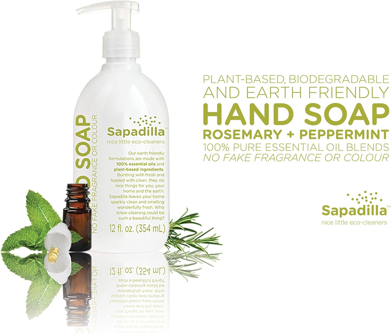 Sapadilla Rosemary + Peppermint, Grapefruit + Bergamot, Sweet Lavender + Lime Hand Soap, 12 Ounce 3 Pack: Home Improvement