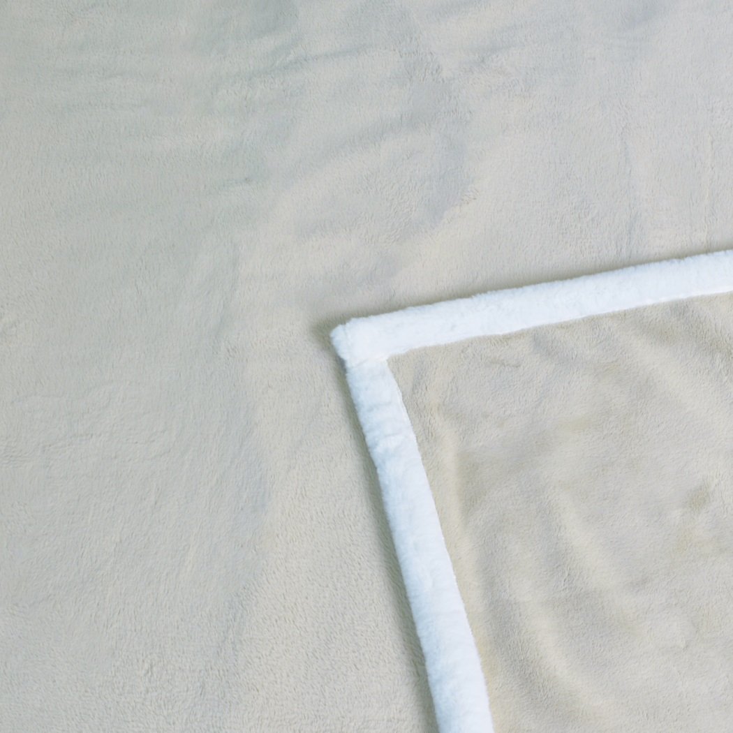 Napa Super Soft Velvet Plush Throw Blanket 50”x 70”, Reversible Fuzzy Solid Blanket, All Season Bed Throw TV Blanket Light Camel