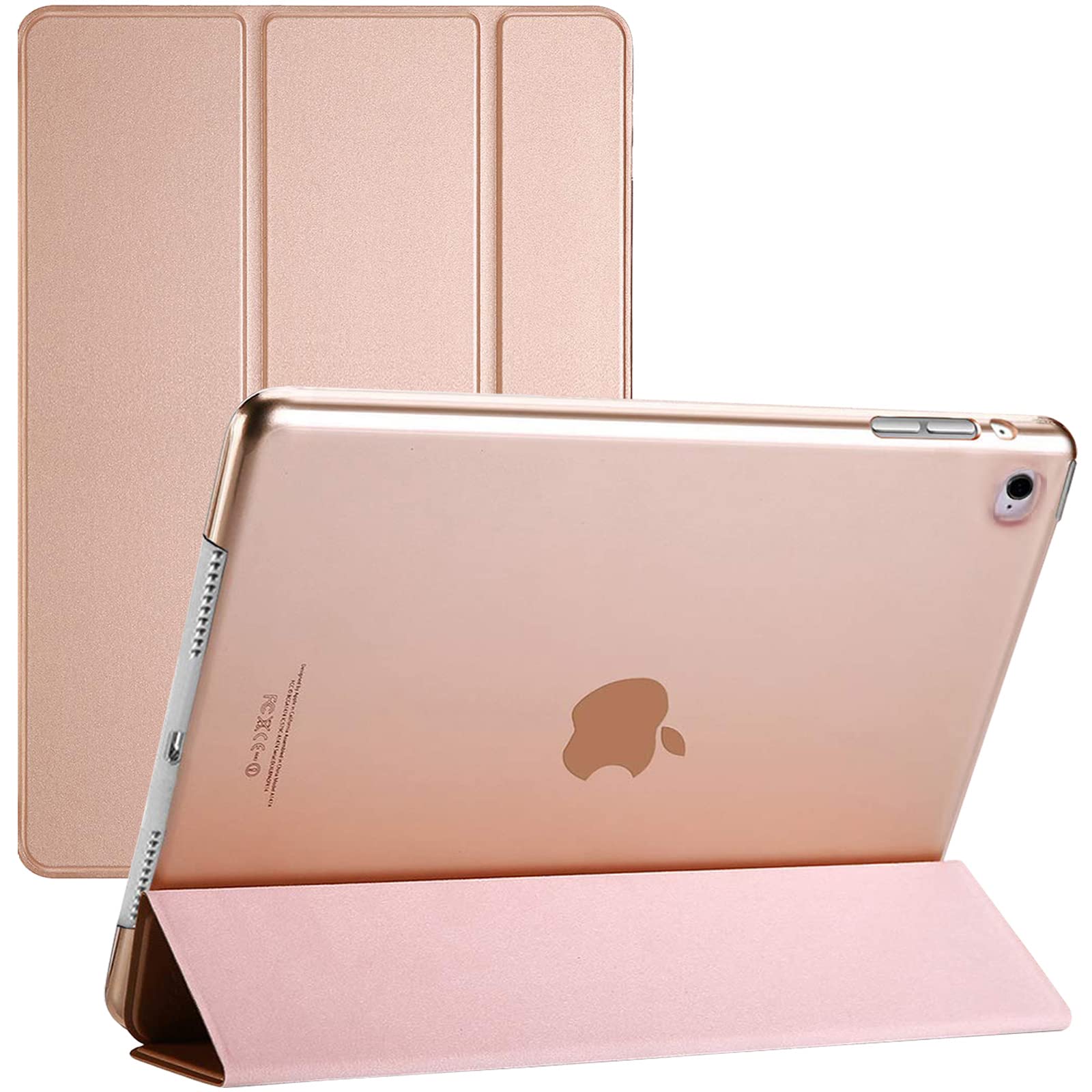 Smart Case for iPad Mini 5 (2019) & iPad Mini 4 (2015) with Magnetic Sleep/Wake Function Model No. A1538 A1550 A2126 A2124 (Rose)