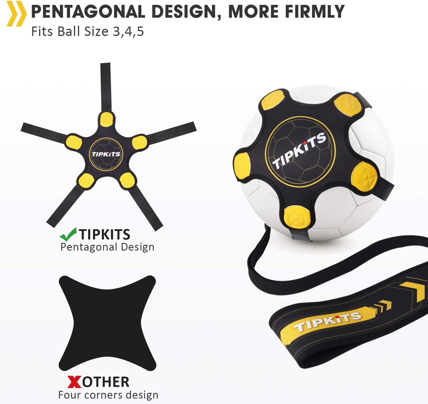 Tipkits Soccer Training Equipment for Kids Adults, Solo Soccer Trainer Belt, with Upgraded Leather Fixation : Sports & Outdoors