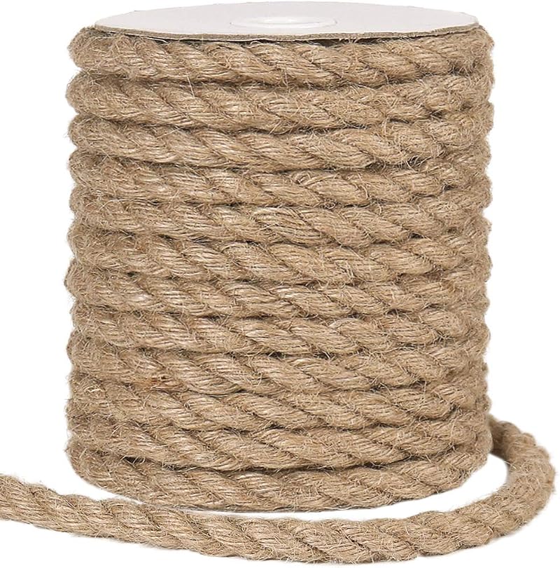 Tenn Well 12mm Jute Rope 33 ft Natural Twine Gardening Craft Brown