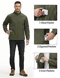 TACVASEN Winter Jackets for Men Fleece Lined Stand