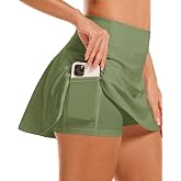 Stelle Women's Tennis Golf Skirts High Waisted Athletic Skorts with Pockets | Built-In Shorts, Athletic Skirt, Tummy Control, Stretchy, Running, Pickleball, Workout, Casual, Skorts for Woman