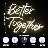 Looklight Better Together Neon Sign Warm White USB 42x33cm Wall Decor view 5