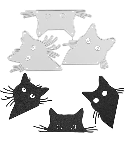 Metal Die Cuts 3-Piece Cat Die Cut Set - Metal Cutting Dies For Card ...