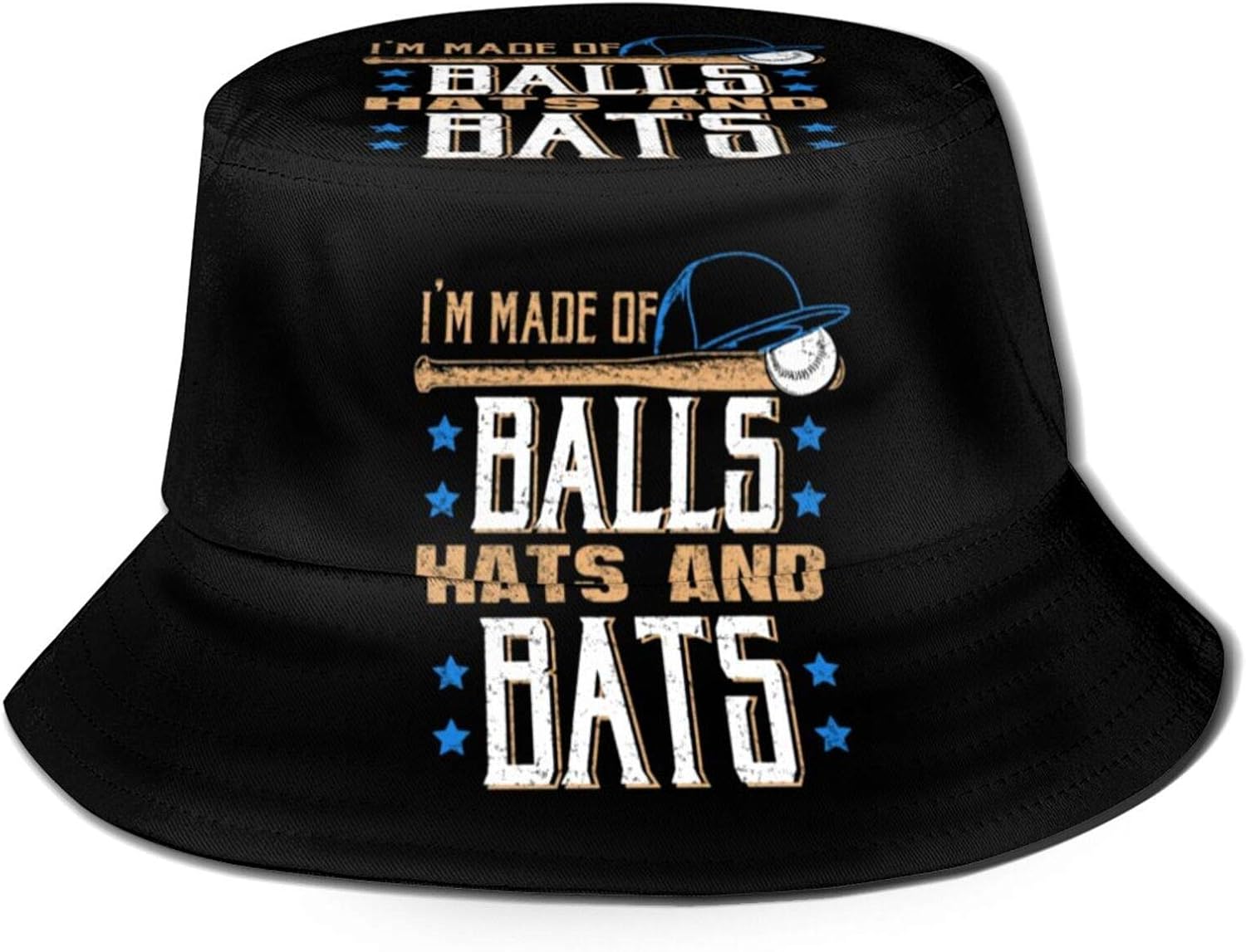 Bucket Hat I'm Made of Balls hat and Bats Baseball bat Gift Fisherman hat Outdoor Versatile Sun