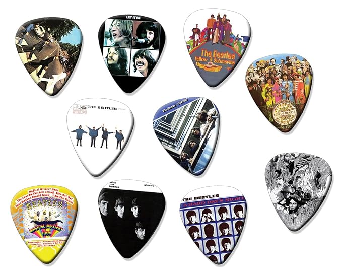 Beatles Classic Recordings Set Of 10 Loose Guitar Picks Amazon.co.uk Musical Instruments