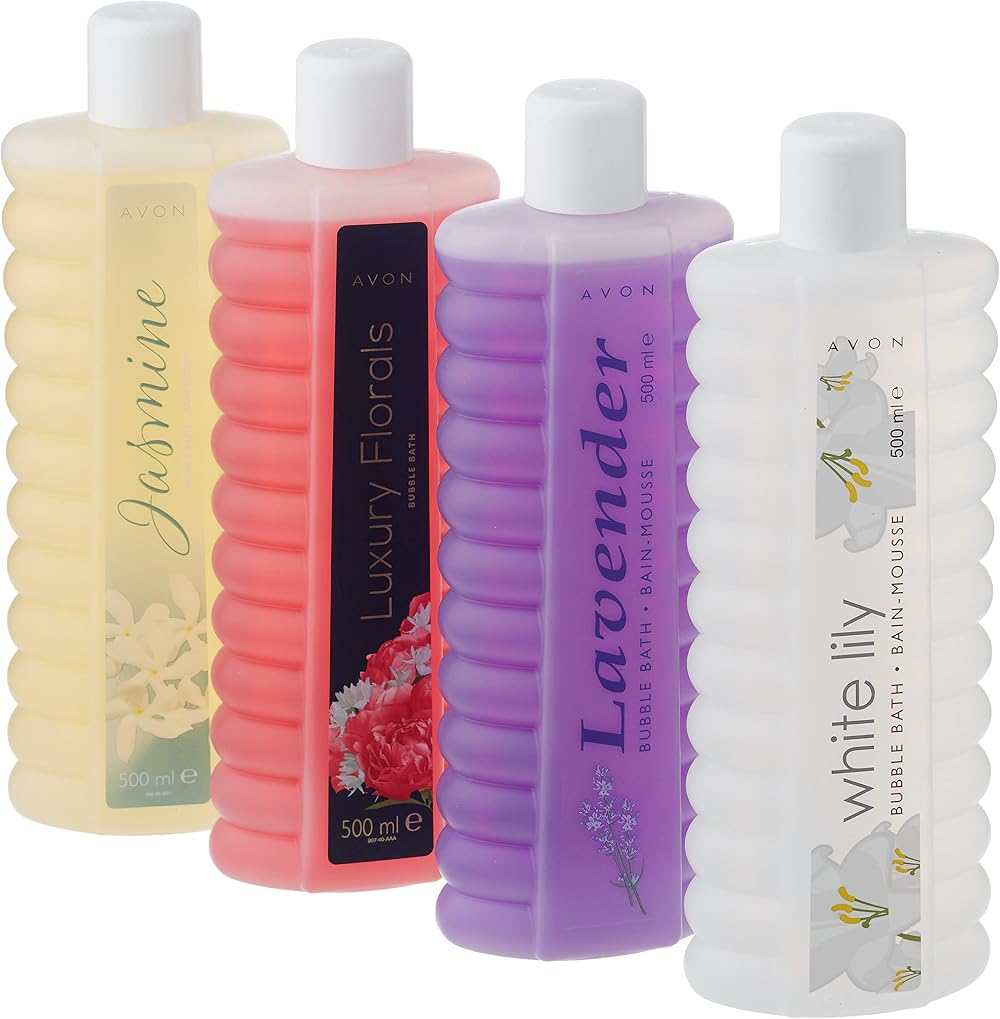Avon Bubble Bath 4 x 500ml Various Scents Bath Soak