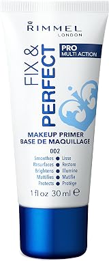 Rimmel Fix & Perfect Pro Primer 30ml Face Makeup Base Smoothes Pores Mattifies