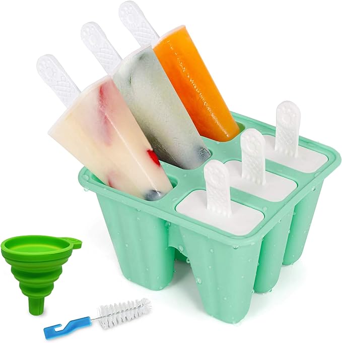 Popsicle Molds 6 Pieces Silicone Easy Release Pop Molds
