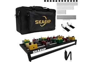 SKAEHP Guitar Pedal Board Aluminum Alloy Guitar Effect Pedal Board 22'' x 12.5'' Guitar Effects Pedalboard Accessories with Bag