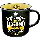 Pavilion Gift Company - Awesome Legend - Ceramic 13-ounce Campfire Mug, Double Sided Coffee Cup, 1 Count -Pack of 1, 3.75 x 5 x 3.5-Inches