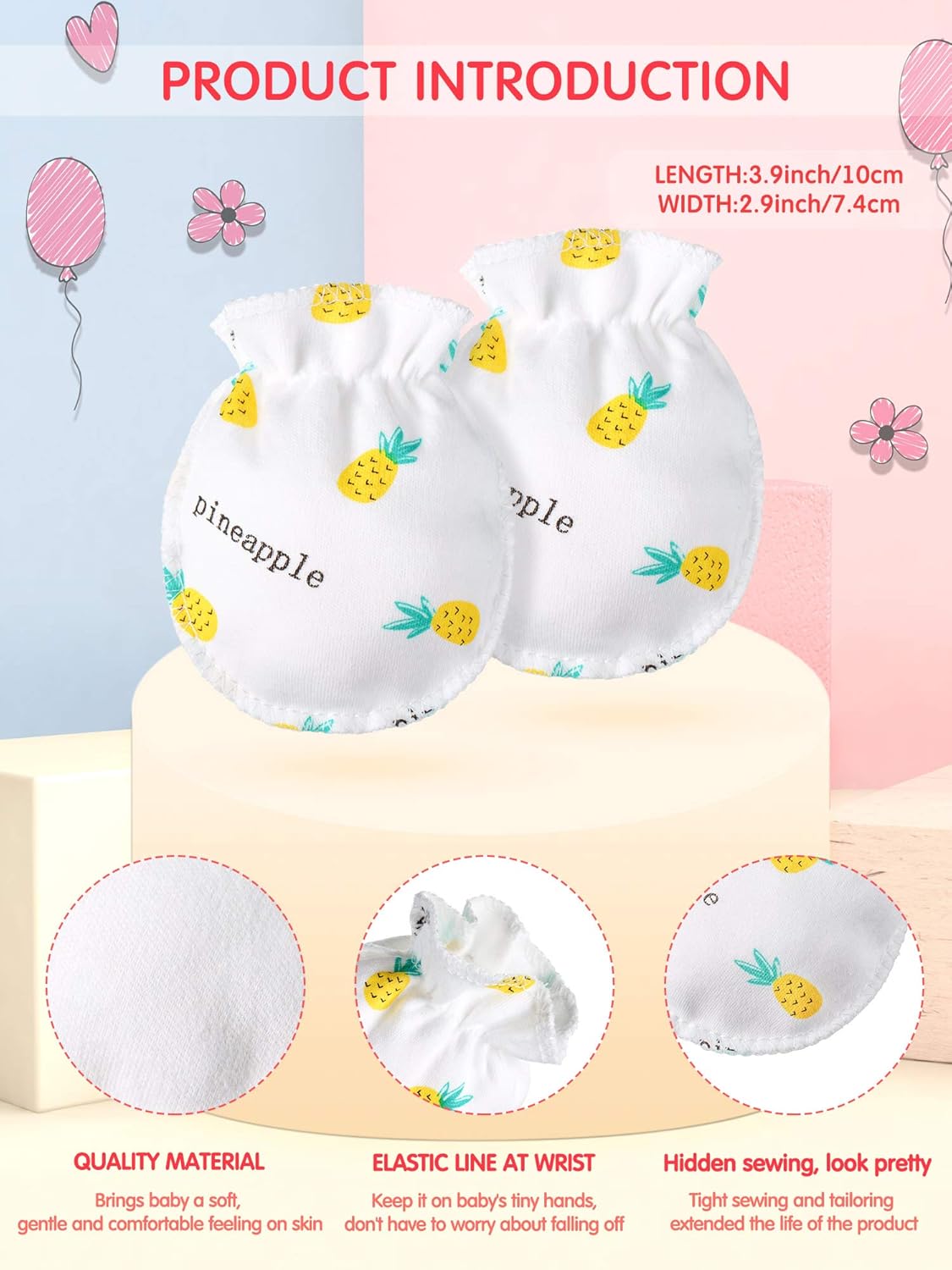 Newborn Baby Mittens No Scratch Baby Gloves Unisex Baby Gloves for 0-6 Months Baby Boys Girls (20 Pairs): Clothing