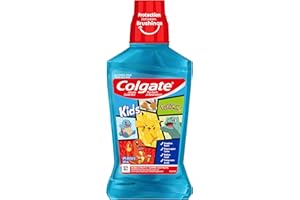 Colgate Kids Anticavity Fluoride Mouthwash, Pokémon, Alcohol-Free, 500 mL