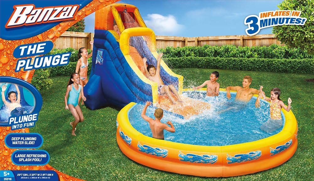 banzai pool water slide