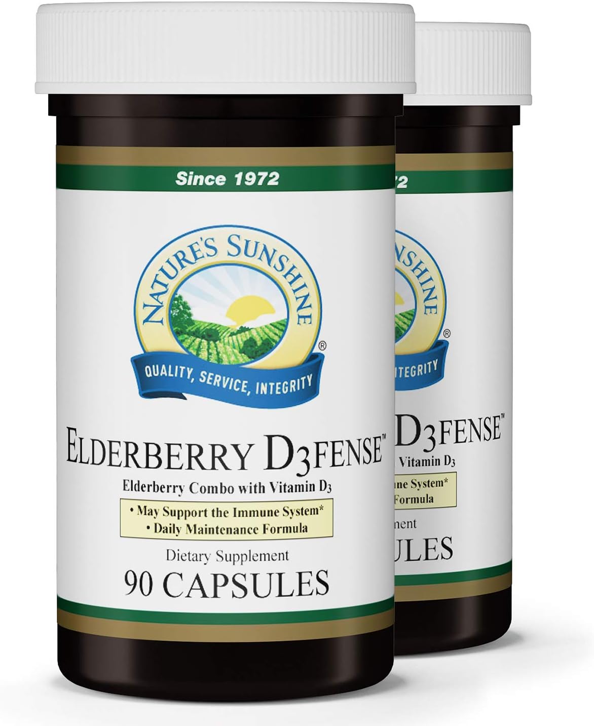 Nature's Sunshine Elderberry D3fense, 90 Capsules, 2 Pack