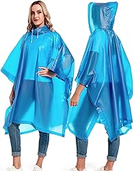 Borogo 2 Pack Rain Ponchos for Adults Reusable