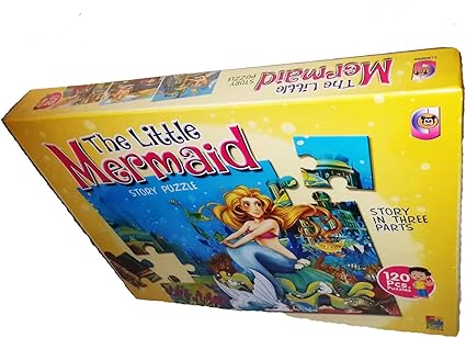 NILSEA, CJE The Little Mermaid Story Puzzle, Story in Three Parts with 120 Pcs Puzzles | Educational Puzzle Games | Perfect Gift for Kids