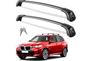Wonderdriver Lockable Roof Rack Cross Bars 260lbs Compatible with BMW X5 G05 2019 2020 2021 2022 2023 2024 2025, Heavy Duty Aluminum Roof Rails Crossbars Kayak Rooftop Cargo Carrier Luggage