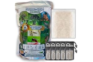 KAV CREATIONS Natural Rodent & Insect Repellent Pouches with 10 Mesh Bags & Carabiner Clips – Repel Mice, Rats, Squirrels, Raccoons, Possum, Spider, Insect. Long-Lasting, Pet & Family Safe. Indoor/Outdoor