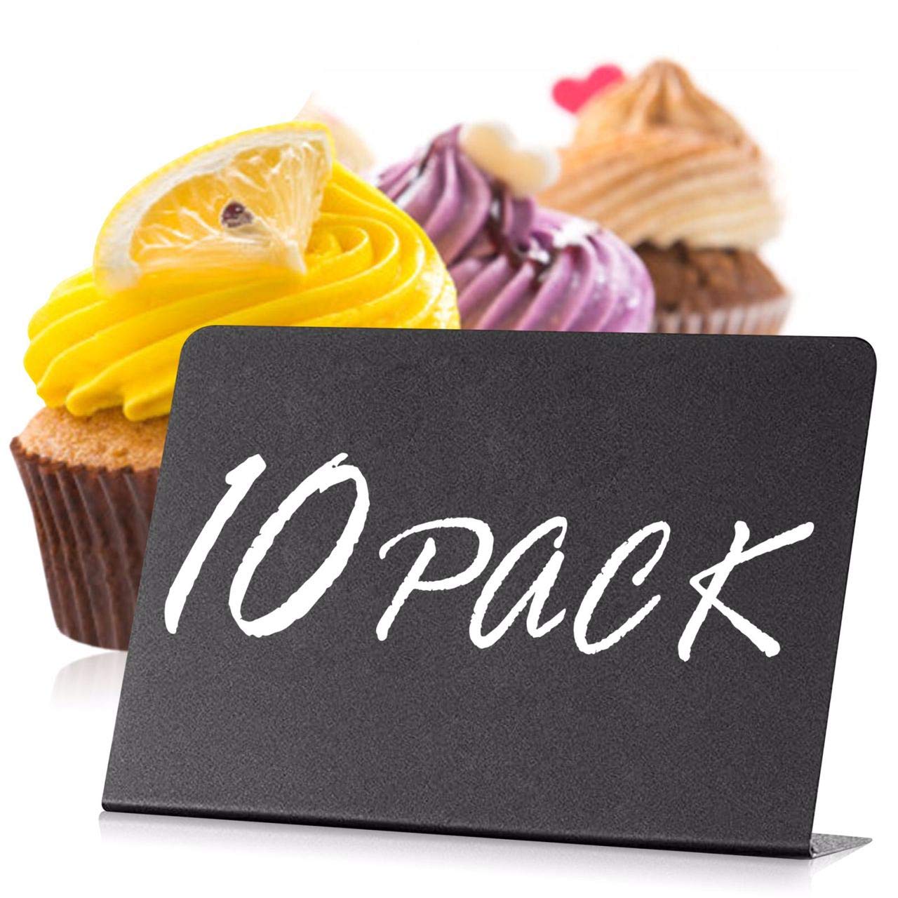 10 Pack Mini Chalkboard Signs for Food Display - Party - Buffet - Tables - Wedding - Bakery - Mini Blackboards - Mini Chalk Boards for Tables - Table Sign Chalkboard - Small Chalkboard Sign