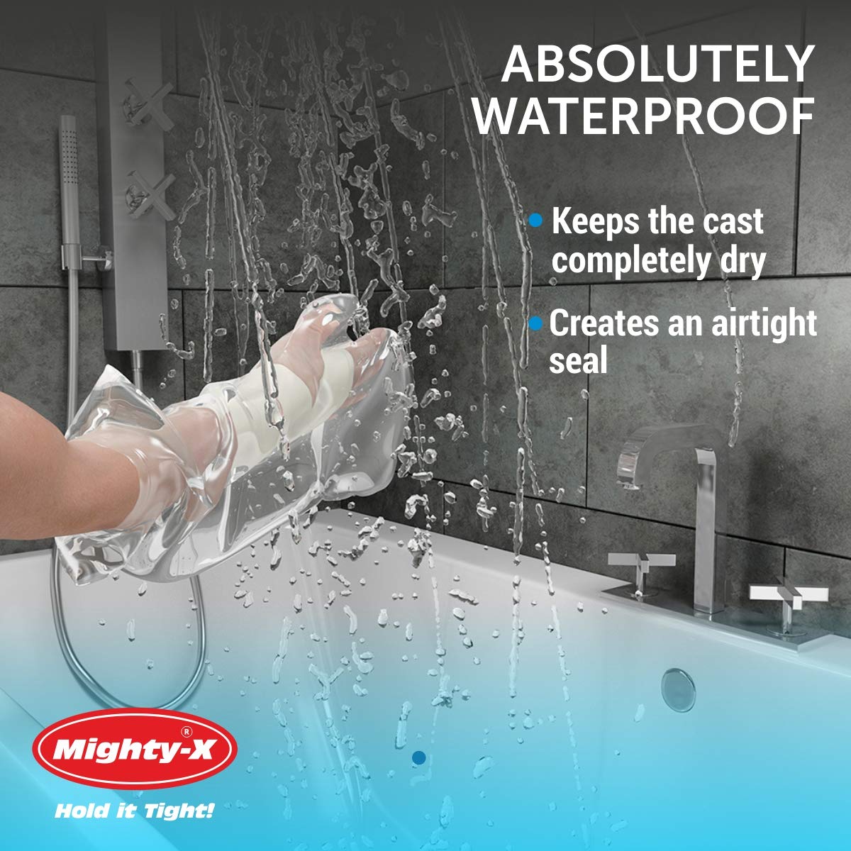 【2020 Upgraded】Waterproof Cast Cover Arm - 100% Reusable - Watertight Seal - Adult Cast Covers for Shower Arm, Wrist & Hand - 3 Pack: Industrial & Scientific