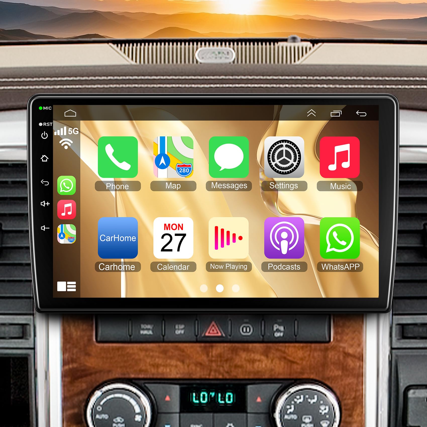 Photo 1 of (8Core + 64GB) 10.2 Inch QLED Touch Screen Car Radio for Dodge RAM 1500 2500 3500 2009 2010 2011 2012 with Carplay and Android Auto, Support Bluetooth,WiFi,GPS,FM Radio,Backup Camera & SWC