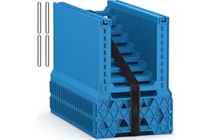 BEBOBLY RV Sewer Hose Support 20FT with Secure Rubber Band & Carry Strap, RV Sewer Hose Holder Adjust Height for Travel Trailers, RV, Campers | Avoiding Obstacles & Deep Cradles, Quick Setup/Collapse