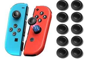 NEWDERY Replacement Joystick Caps Thumb Grips for Nintendo Switch/OLED/Lite, Anti-Slip TPU Diamond Texture Analog Stick Cover