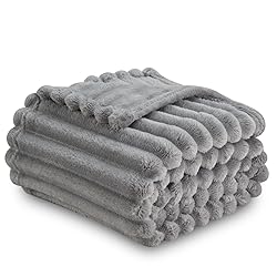 NEWCOSPLAY Super Soft Throw Blanket Light Grey