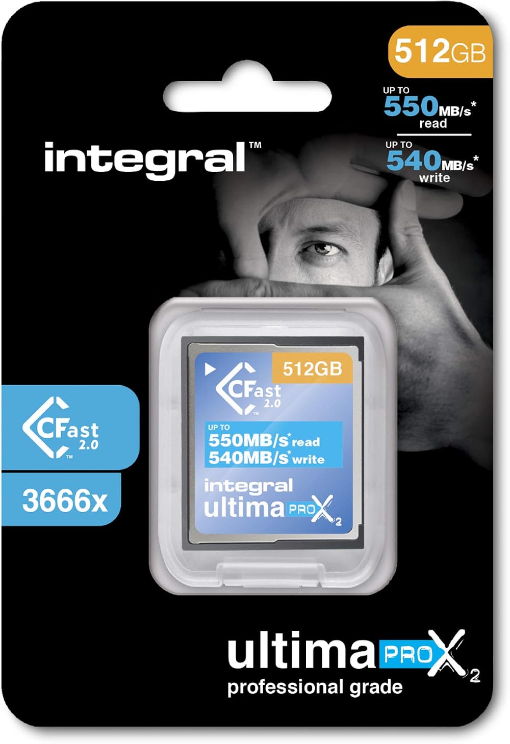 Integral 512GB CFast 2.0 Memory Card 550MB/s Read 540MB/s Write High Speed