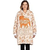 Huglanket English Bulldog Gifts for Women and Men, Blanket Hoodie for Dog Lovers on Birthday, Christmas, Mother's Day, Life is better